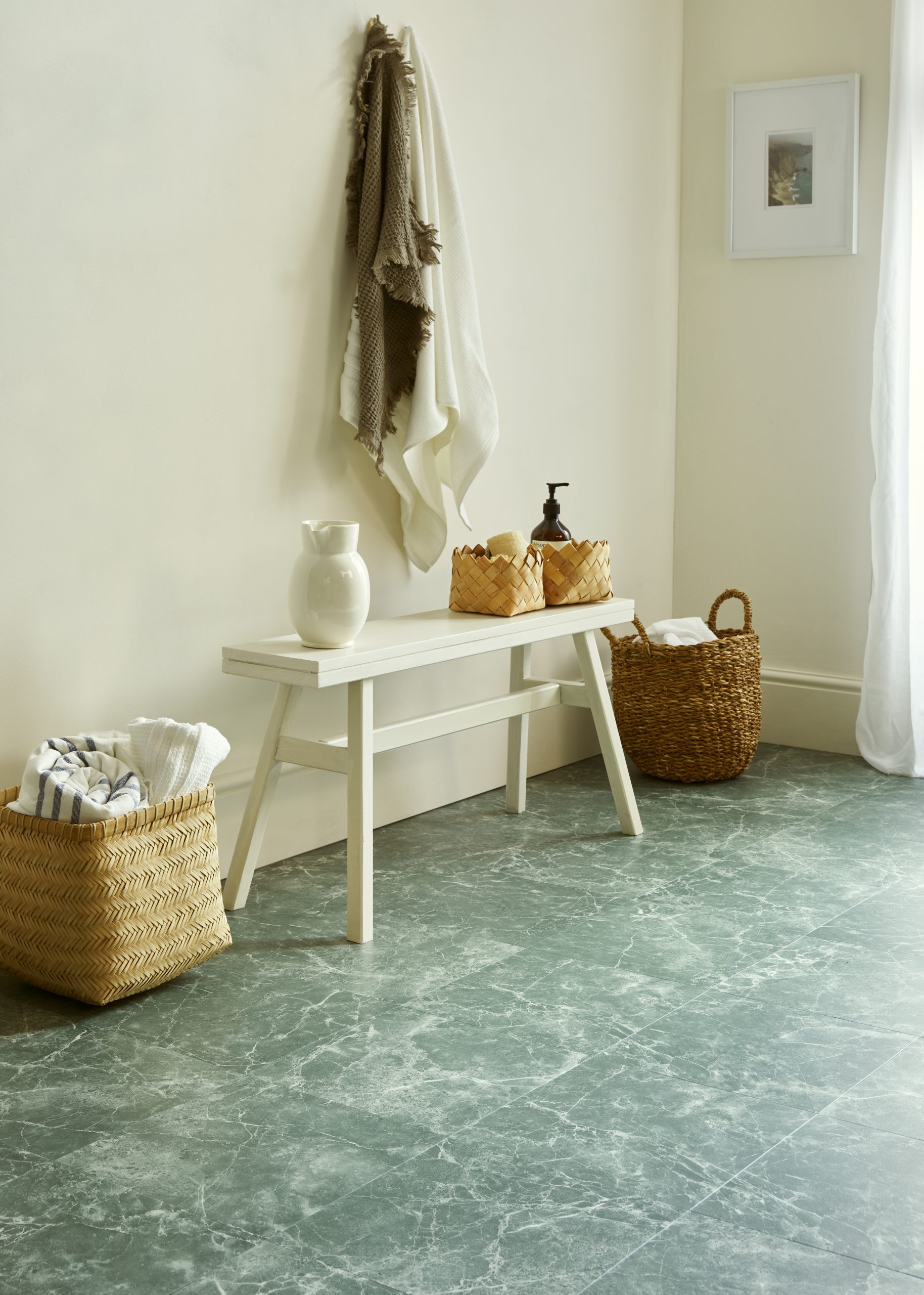 Amtico Signature Verde Classic Marble bathroom flooring